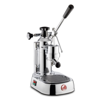 La Pavoni Lever Coffee Machine in silver side view