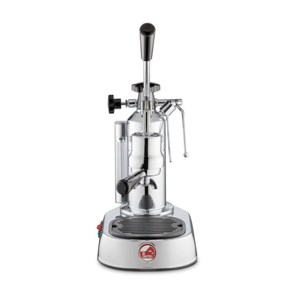 La Pavoni Lever Coffee Machine in silver front view