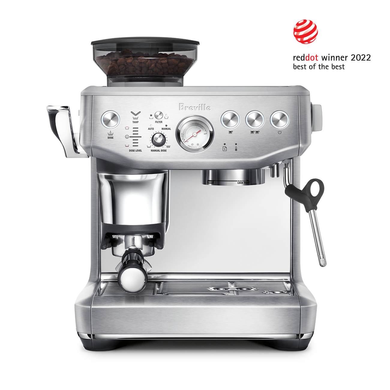 Breville Express coffee machine in silver