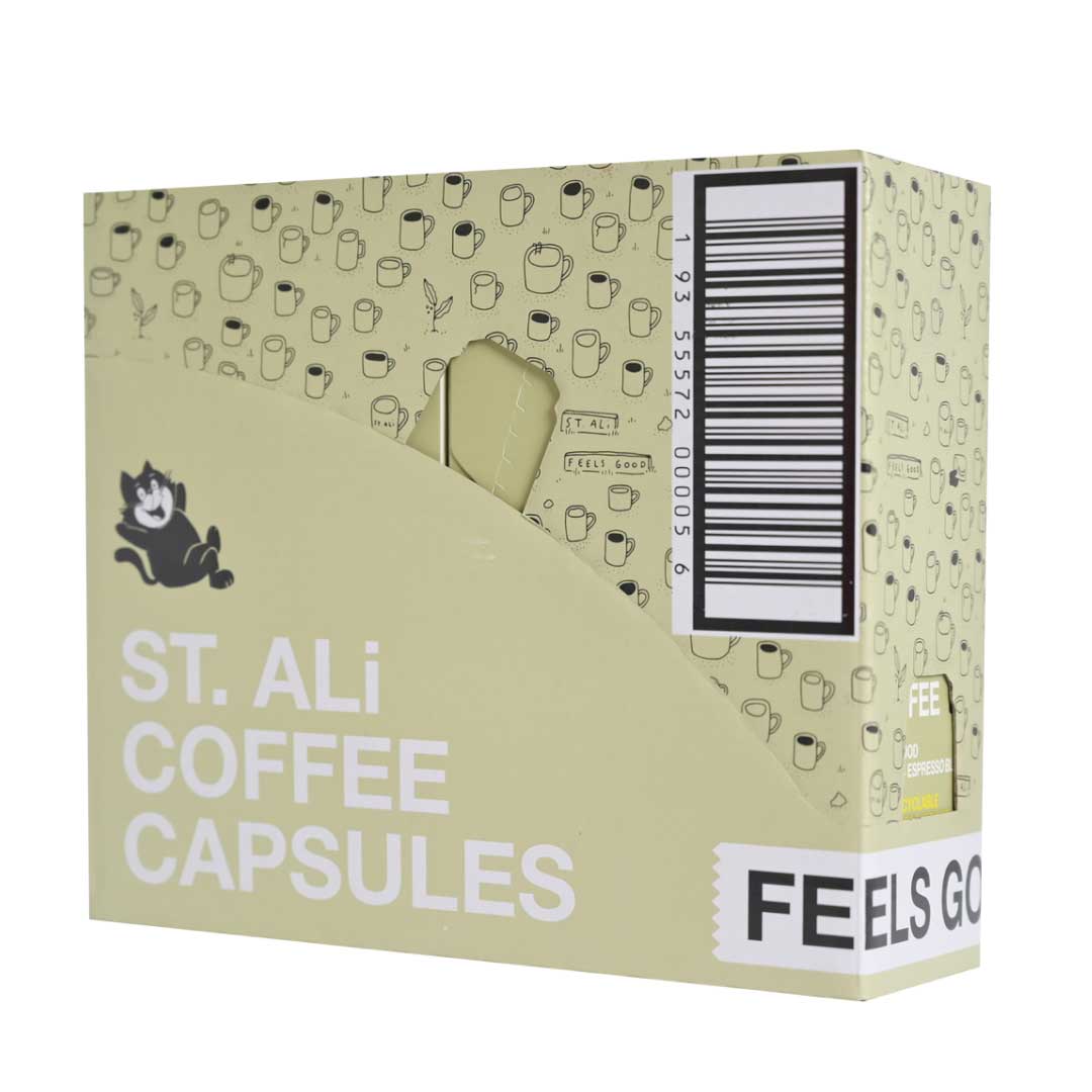Side of Feels Good green coffee pods box 55 grams